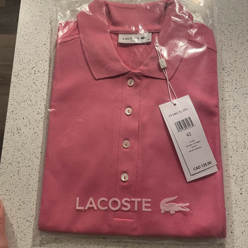NWT🐊Lacoste Pink Polo Shirt